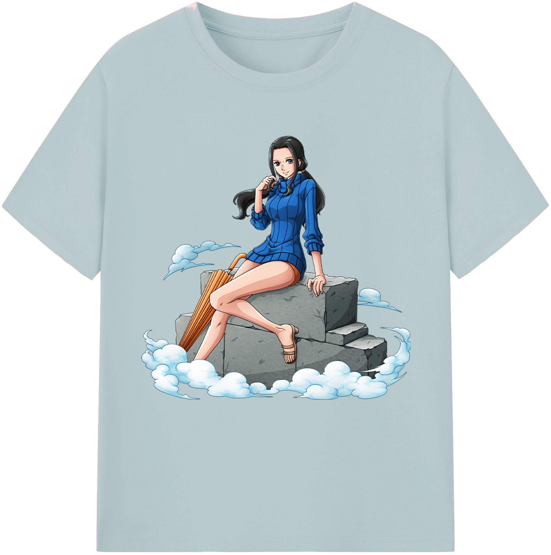 ワンピース ニコ・ロビン ONE PIECE Nico Robin 綿100％半袖Tシャツ（フロントプリント）